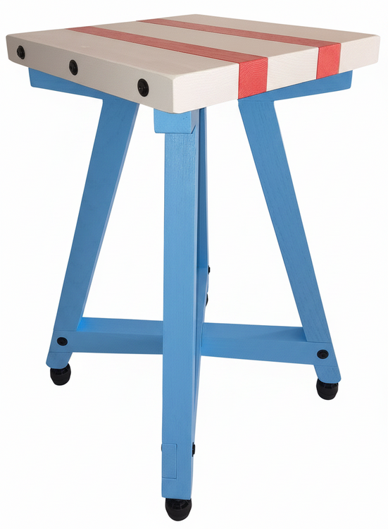 Handcrafted Outdoor End Table, Finished / Unfinished Hardwood Red Oak 15" W X 14.5" L X 24.75" H