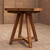 Handcrafted Thermally Modified Red Oak Tall Table - 19" Top