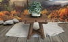 Handcrafted Thermally Modified Red Oak Small Table - 15" Top