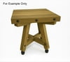 Handcrafted in USA, Outdoor Table, Unfinished Hardwood Red Oak 15" W X 14.5" L X 16.0" H