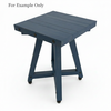Handcrafted in USA, Outdoor Table, Unfinished Hardwood Red Oak 19" W X 18.5" L X 24.75" H