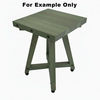 Handcrafted in USA, Outdoor Table, Unfinished Hardwood Red Oak 19" W X 18.5" L X 24.75" H