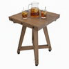 Handcrafted in USA, Outdoor Table, Unfinished Hardwood Red Oak 19" W X 18.5" L X 24.75" H