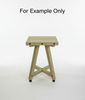 Handcrafted in USA, Outdoor Table, Unfinished Hardwood Red Oak 15" W X 14.5" L X 24.75" H