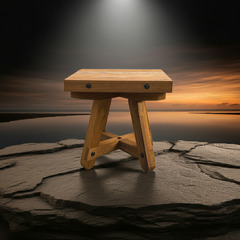 Thermally Modified Red Oak Short Table - 15" Top