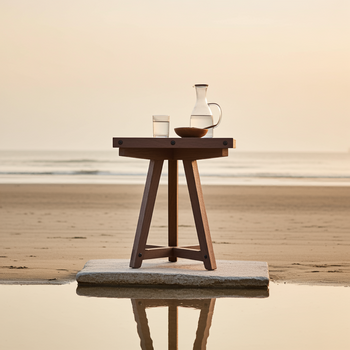 Thermally Modified Red Oak Tall Table - 19" Top