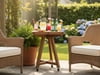 Handcrafted in USA, Outdoor Table, Unfinished Hardwood Red Oak 19" W X 18.5" L X 24.75" H