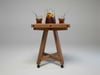 Handcrafted in USA, Outdoor Table, Unfinished Hardwood Red Oak 19" W X 18.5" L X 24.75" H