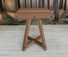 Handcrafted Thermally Modified Red Oak Tall Table - 19" Top